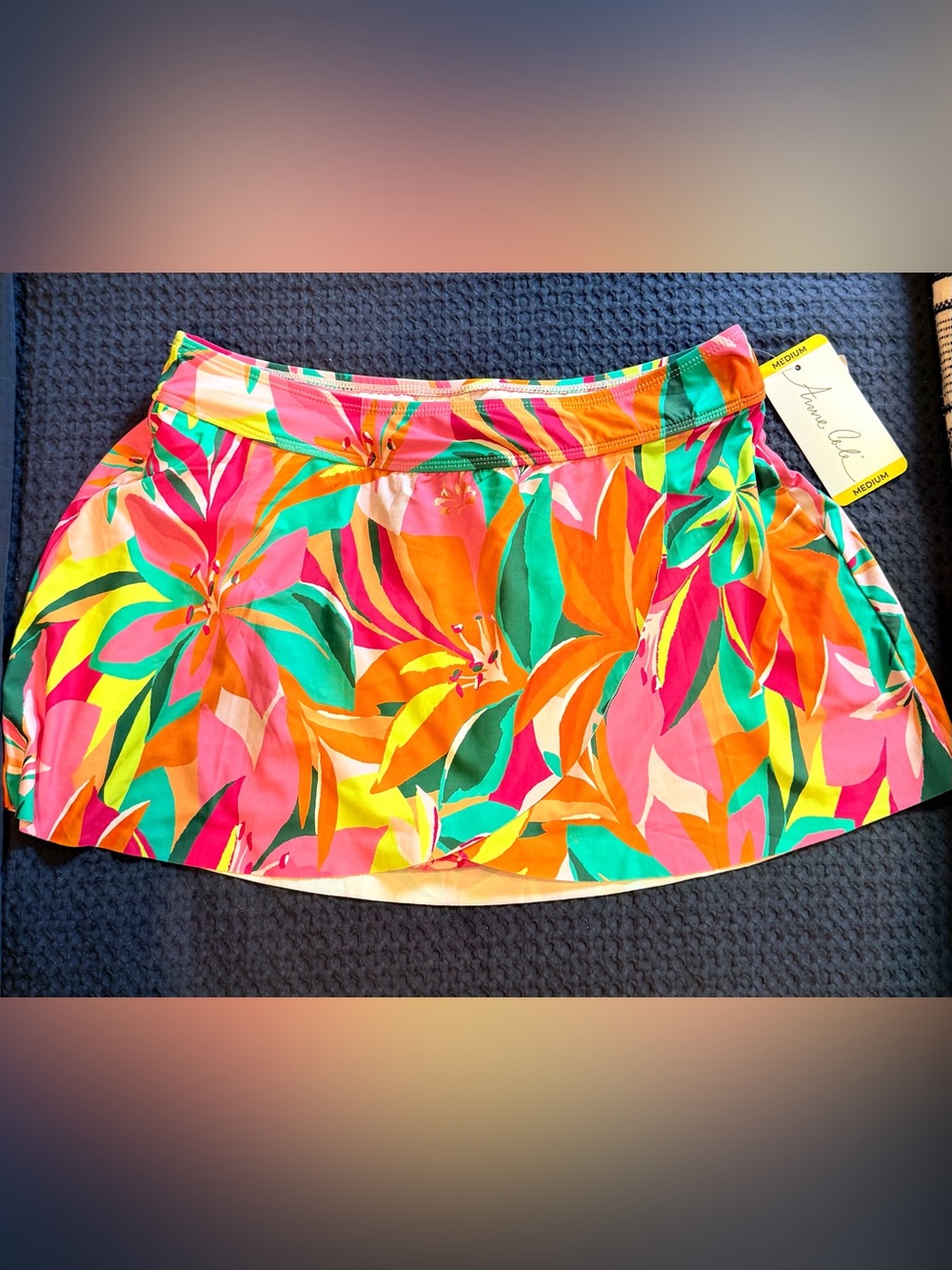 NWT Anne Cole Medium Tropical Multi-Color Swim Tankini Bottom Summer Resort Pool